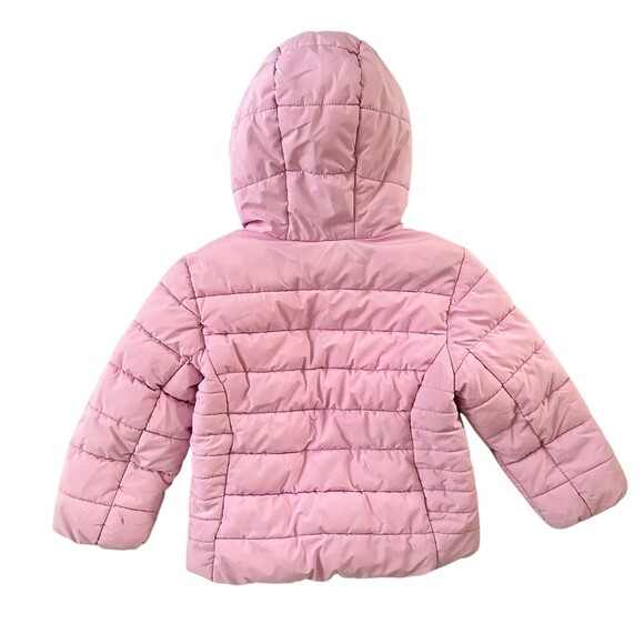 Gerry Girls Puffer Jacket Pink Hooded Zip Front Insulated Winter Coat Size 2T - Picture 9 of 12
